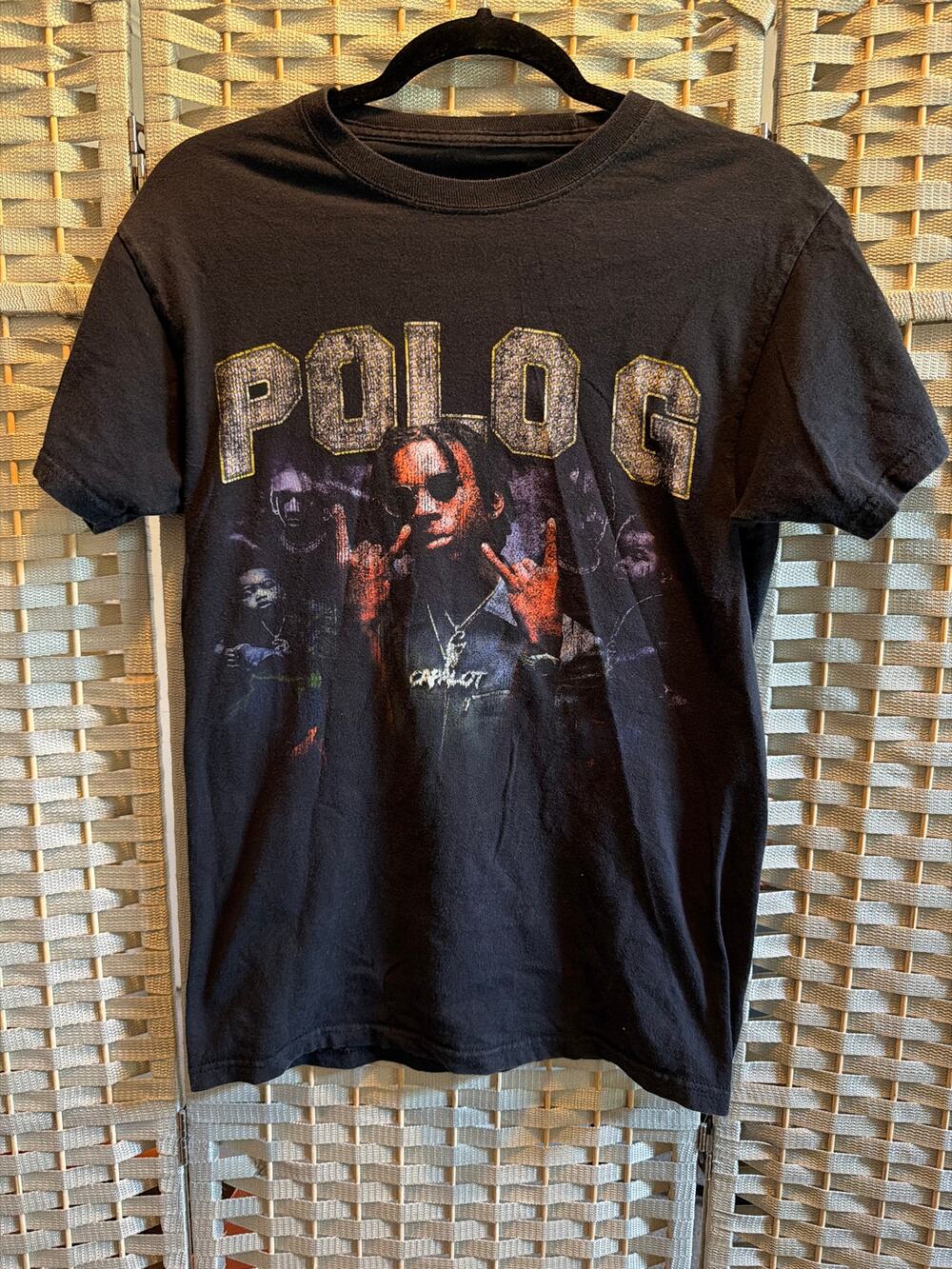 Polo G Rapper Graphic T-Shirt Men's Black S Vintage Style Crew Neck Short Sleeve